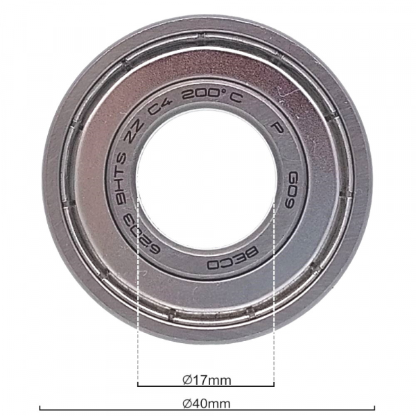 Подшипник 6203 ZZ C4 200° BECO