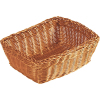 Корзина плетеная для хлеба прямоугольная L 28см w 20cм h 11,5см полиротанг. коричнев.