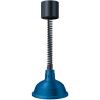 Лампа-мармит подвесная, абажур D318мм блестящий синий, шнур регулируемый черный, лампа прозрачная без покрытия