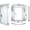 Блок дверной универсальный для камер холодильных и морозильных, 1200х80х2040мм, 1 дверь распашная универсальная, световой проем 800х1850мм